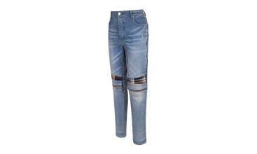 MX2 PLAID Straight-Fit Jeans 