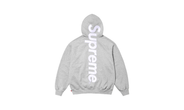 SATIN APPLIQUÉ HOODED SWEATSHIRT "FW 24 - Grey"