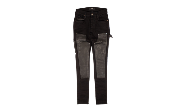 DENIM LEATHER WORKMAN PANT "Black"