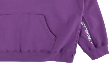 Text Stripe Hooded Sweatshirt 