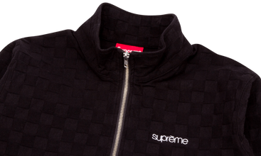 Herringbone Check Half Zip Pullover