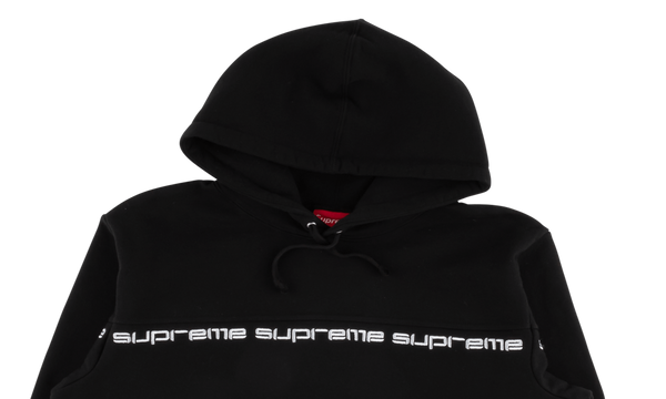 Text Stripe Hooded Sweatshirt "FW 18"