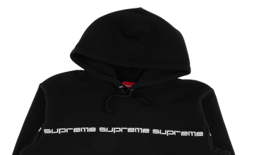 Text Stripe Hooded Sweatshirt 