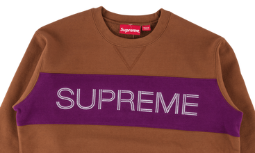 Zig Zag Stitch Panel Crewneck 