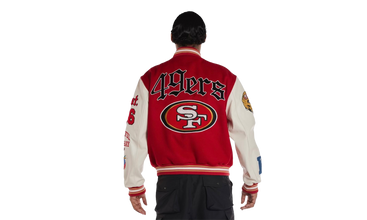 SAN FRANCISCO 49ERS WOOL & LEATHER VARSITY JACKET 