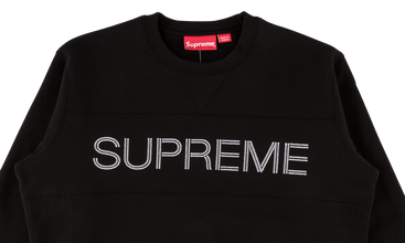 Zig Zag Stitch Panel Crewneck 