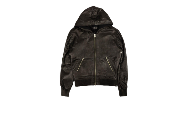 Leather Hoodie "Black"