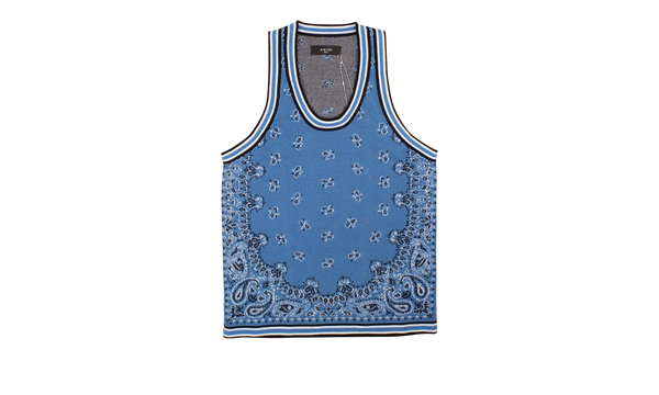 Bandana Basketball Tank Top "Blue"