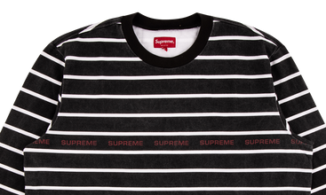 Printed Stripe Pique LS Top 