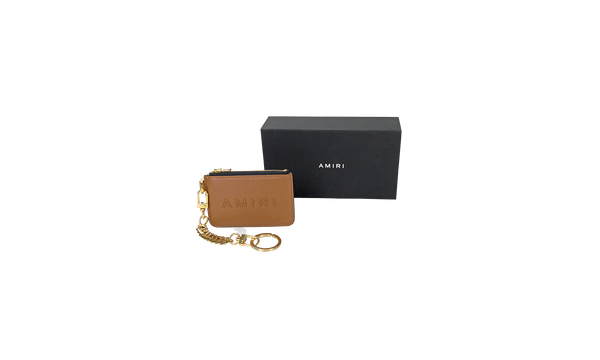 PEBBLED W/ LOGO CHAIN WALLET "Brown"