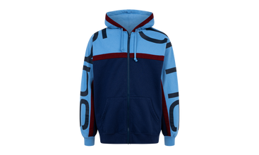 Big Logo Paneled Zip Up Hoodie 