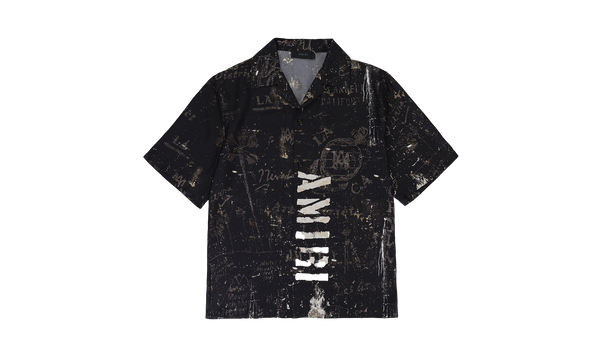 ARMY STENCIL CAMP SHIRT "Black"