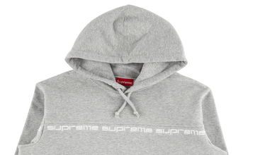 Text Stripe Hooded Sweatshirt 