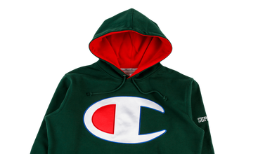 Champion Satin Logo Hooded Sweatshirt 