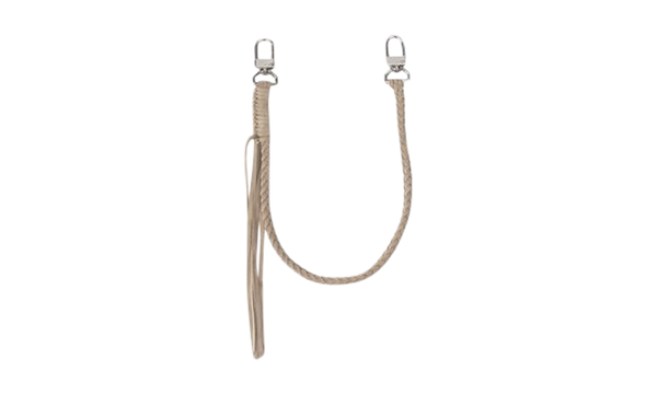 Suede Wallet Keychain "Sand"