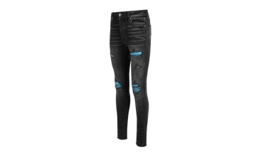 CRACKED PAINT Aged Straight-Fit Jeans 