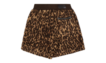 Printed Leopard Fleece Shorts 