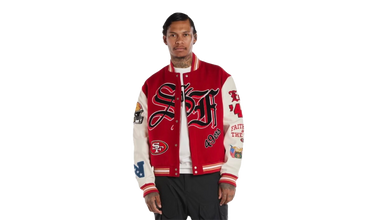 SAN FRANCISCO 49ERS WOOL & LEATHER VARSITY JACKET 