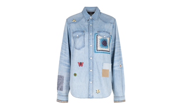 Crochet And Patch Denim Shirt 