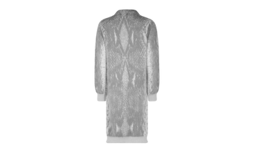 Snakeskin Print Oversized Cardigan Sweater Wmsn 