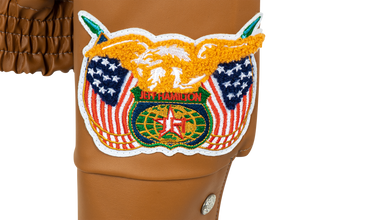 NBA Collage Vegan Leather Jacket 