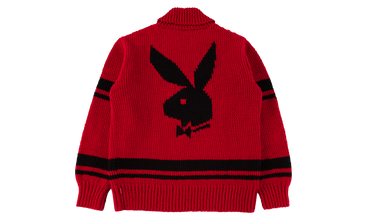 Playboy Shawl Collar Full Zip Sweater 