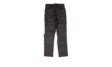 Cropped Straight Leather Denim Pants 