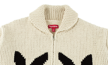 Playboy Shawl Collar Full Zip Sweater 