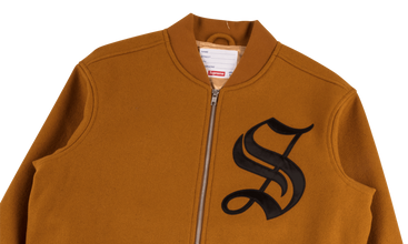 Old English Zip Up Varsity Jacket