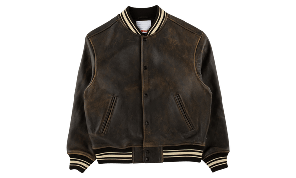 Painted Leather Varsity Jacket "SS 19"