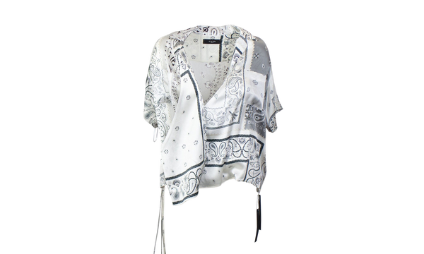 Bandana Reconstruct Wrap Shirt "Grey"