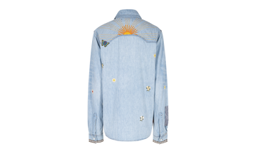 Crochet And Patch Denim Shirt 
