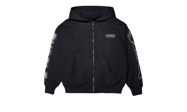 HWT FLEECE FULL ZIP HOODY "Black"
