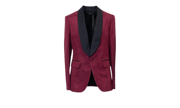 Moire Tux Blazer "Red"