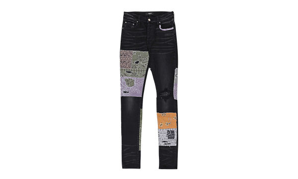 BANDANA ART PATCH JEAN "Aged Black"