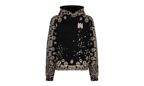 BANDANA BLEACH ALL OVER HOODIE "Black"