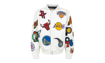 NBA Collage Vegan Leather Jacket