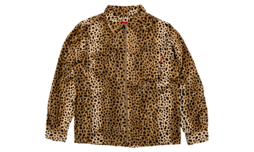 Cheetah Pile Zip Shirt