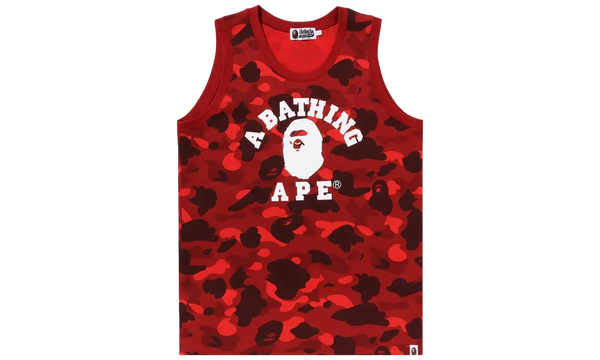 Color Camo College Tank Top "RED CAMO"