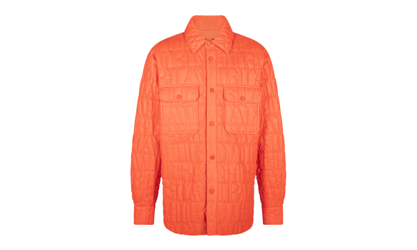 QUILTED LOGO OVER SHIRT Casual Button-Down "Orange"