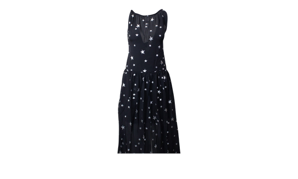 Stars Fil Coupe Halter Dress "Black"