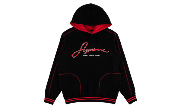 Contrast Embroidered Hoodie "SS 19"