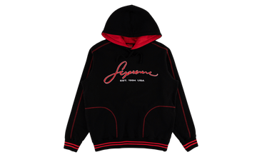 Contrast Embroidered Hoodie 