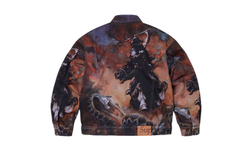 Frazetta Faux Shearling Lined Trucker Jacket 