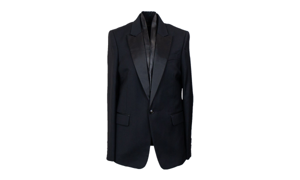 Leather Scarf Blazer "Black"