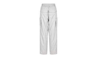 Creme Rhose Polyester Relax Fit Cargo Pants 