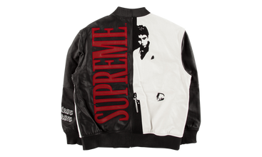 Scarface Embroidered Leather Jacket 