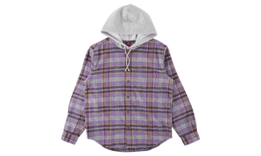Hooded Plaid Flannel Shirt 