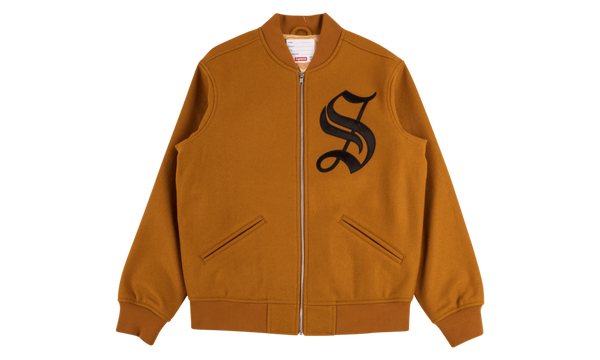 Old English Zip Up Varsity Jacket