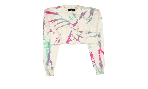 Tie Dye Cropped Crewneck "Multicolored"